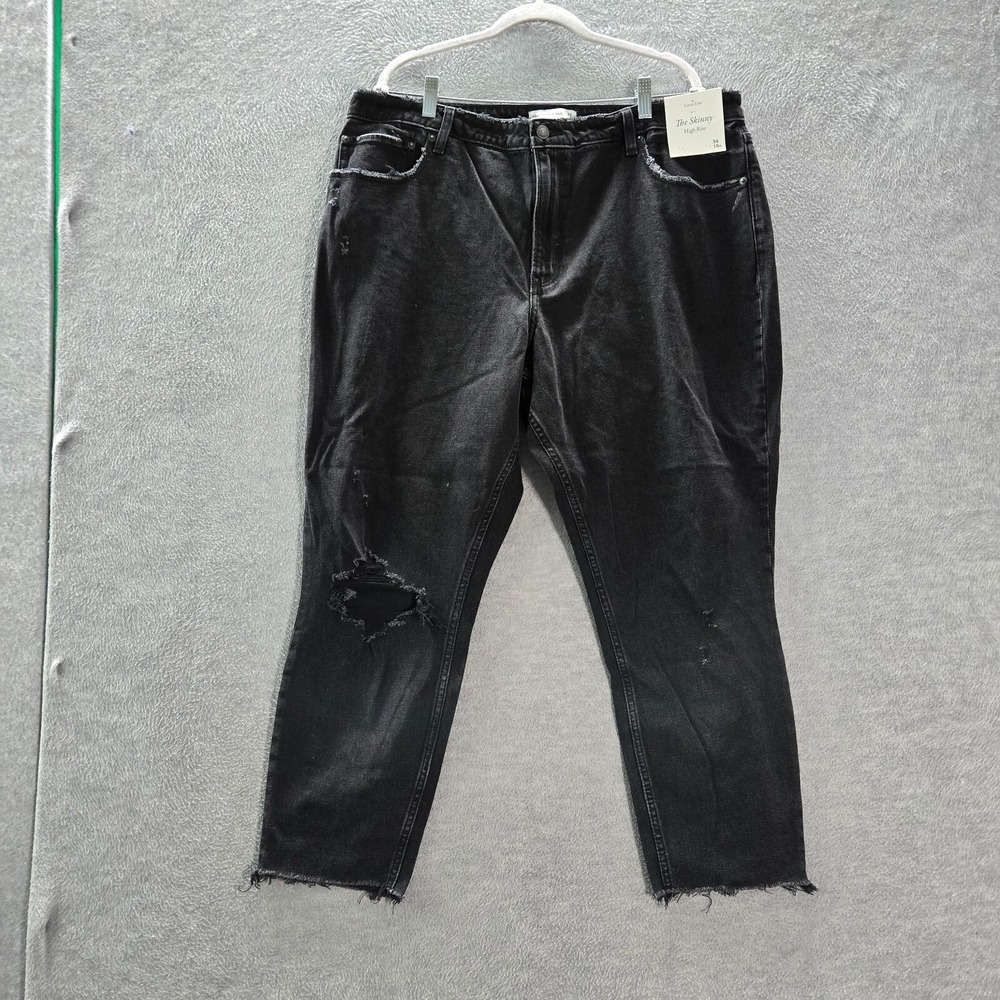 Abercrombie & Fitch Women Jeans 34 Gray The Skinny High Rise 26 in Inseam NWT